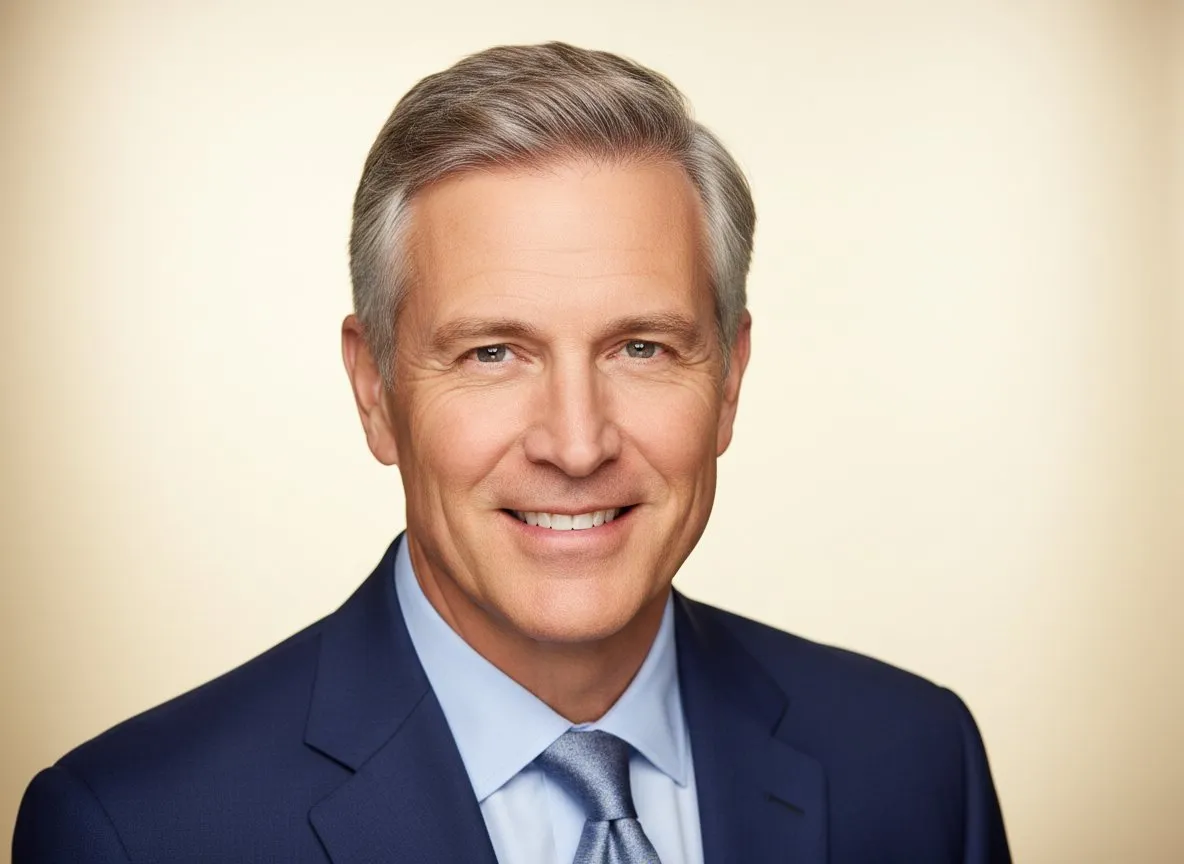 Smiling older man in a suit