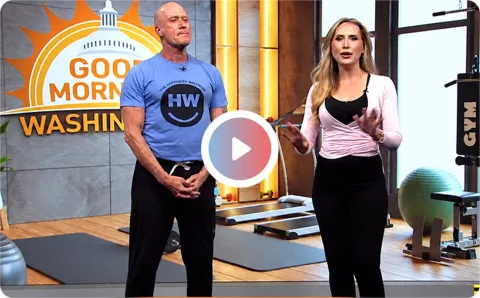 Eric North and a host on the Good Morning Washington set